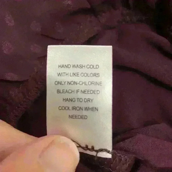 DANIEL RAINN Women M Maroon Layered Cutout Embroidered Scoop Neck-Tie Blouse Top - Picture 7 of 8